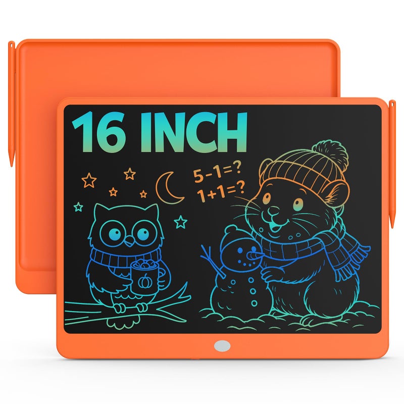 bravokids وسادات دودل مقاس 16 بوصة برتقالية - Image 1